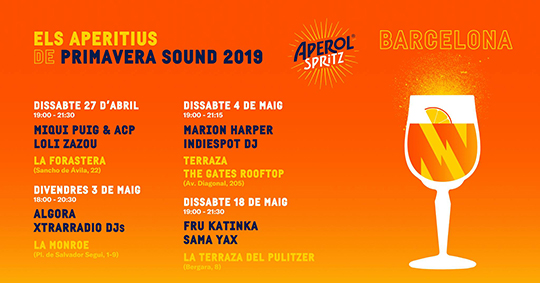 Els Aperitius de Primavera Sound 2019 - Cartel