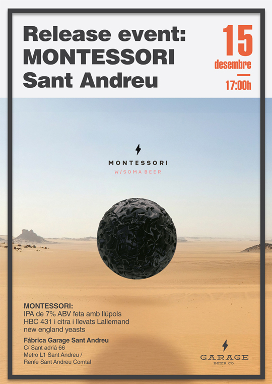 Garage Beer Co - Presentación Montessori IPA (Cartel)