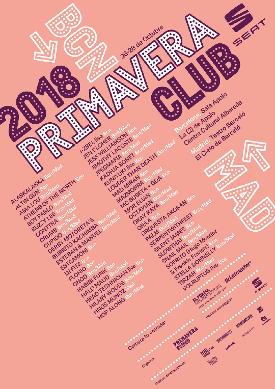 Primavera Club 2018 - Cartel