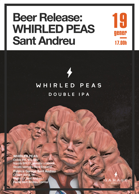 Garage Beer Co: presentación Whirled Peas (Cartel)